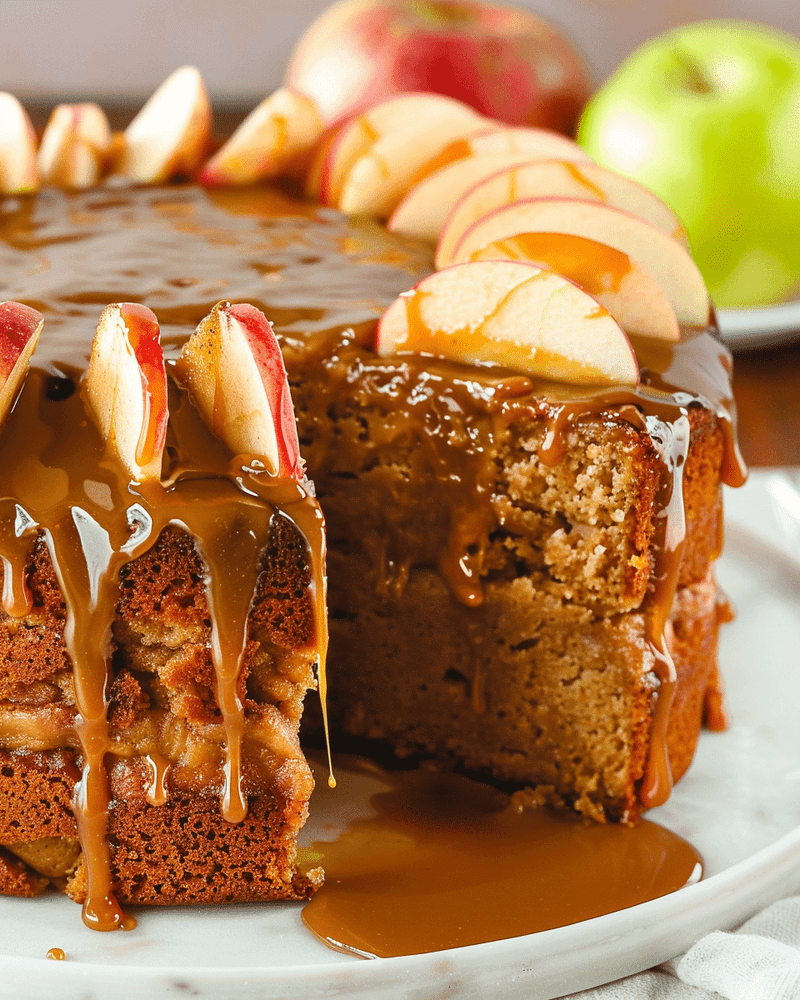 Salted Caramel Apple Spice Cake