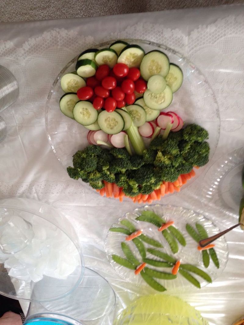 Veggie Graduation Cap Platter