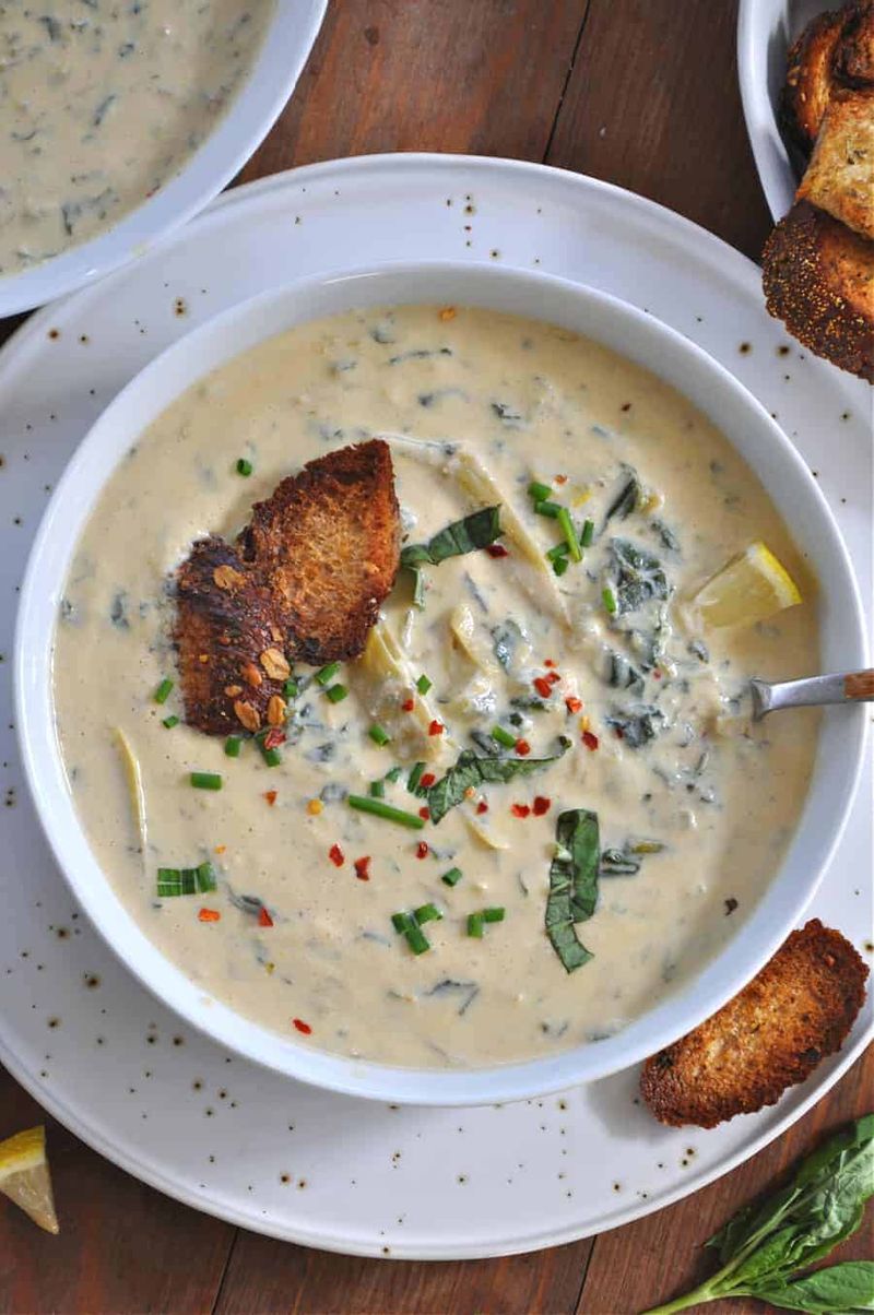 Spinach Artichoke Dip Soup