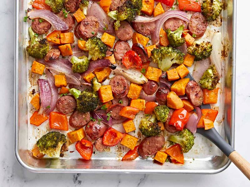 Sheet Pan Chicken Sausage And Veggies