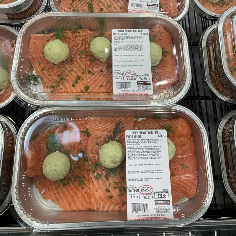 Salmon Milano With Basil Pesto Butter