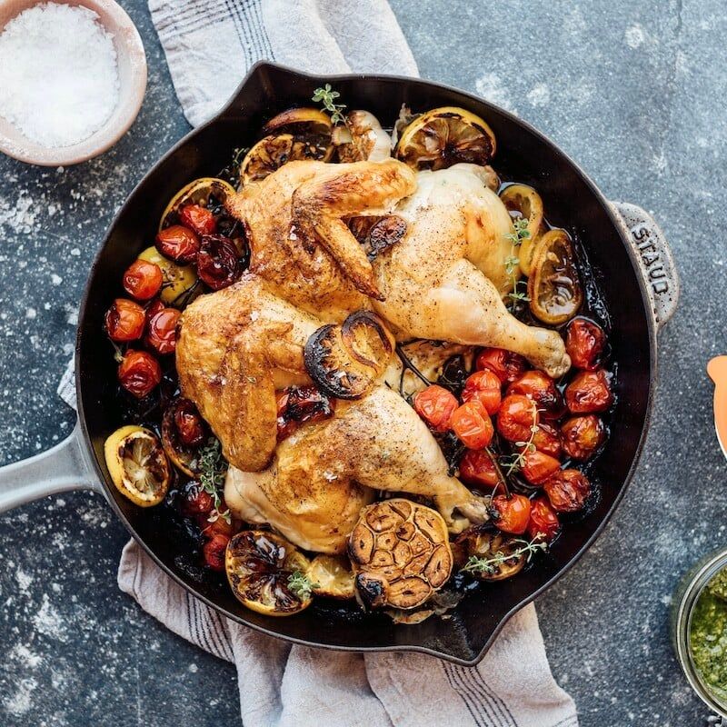 Roast Chicken With Lemon And Herbs