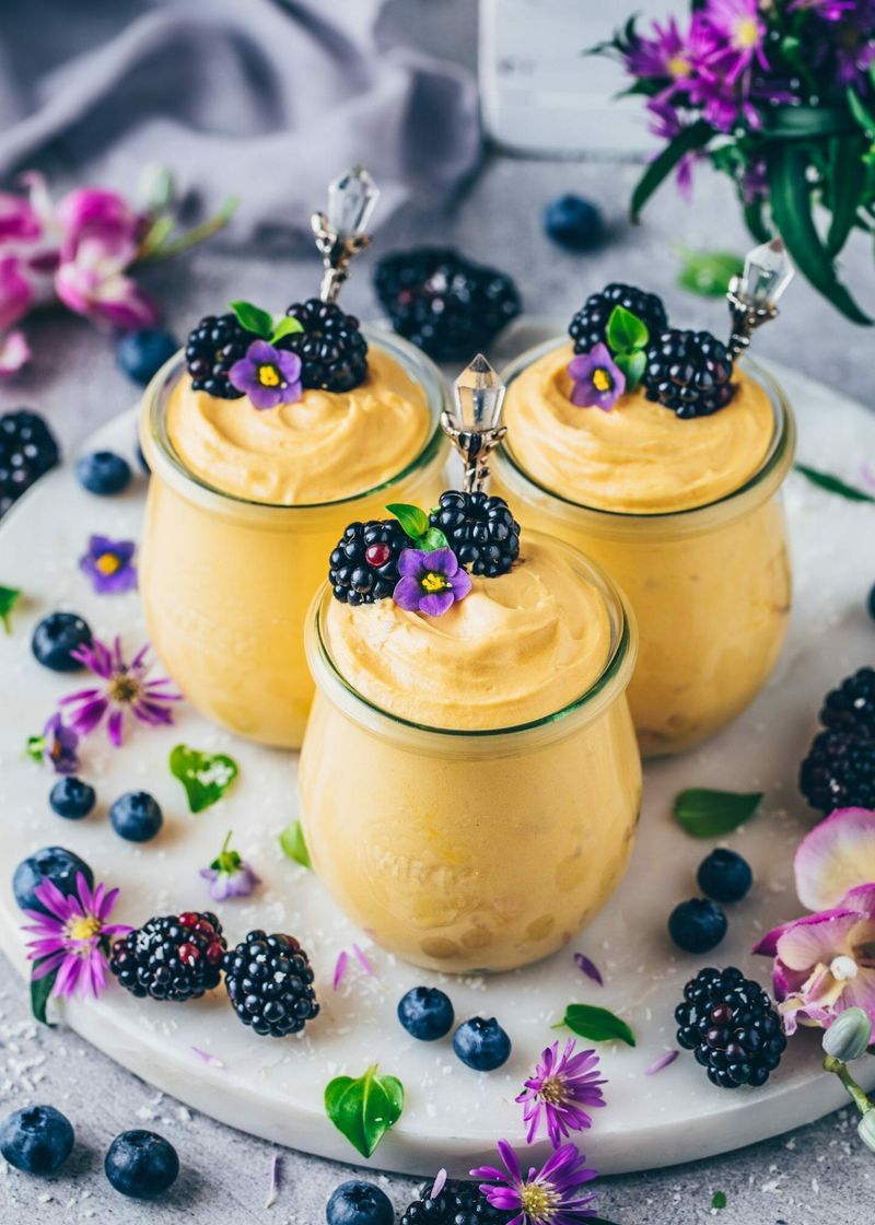 Vegan Mango Mousse With Aquafaba