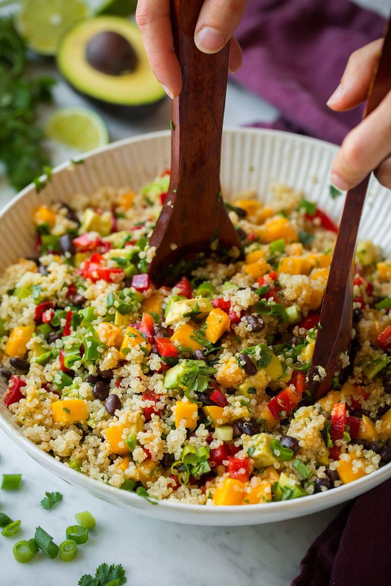 Mango Black Bean Quinoa Salad