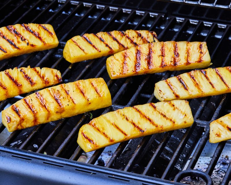 Rum-Soaked Pineapple Skewers