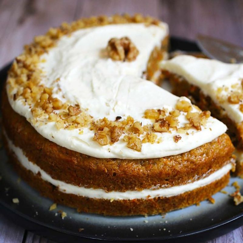 Carrot Cake With Walnut Crunch