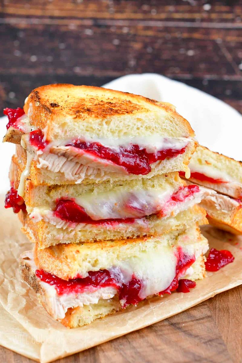 Turkey, Cranberry, And Brie Sandwich