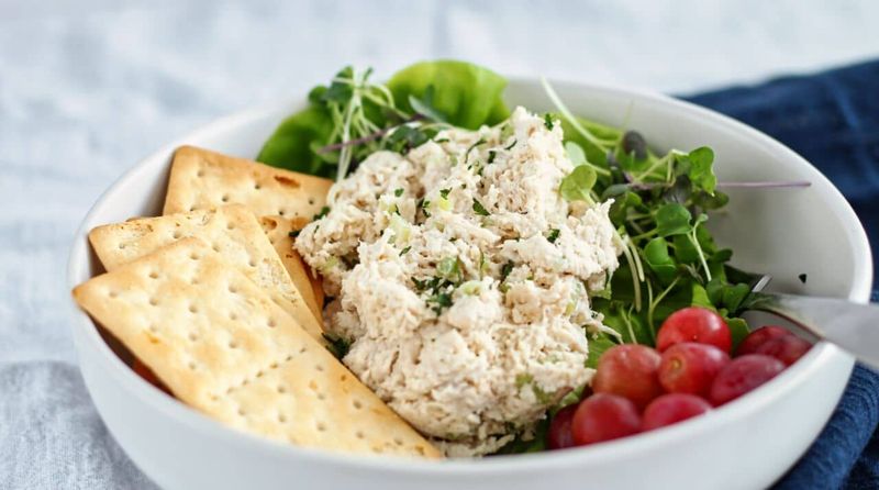 Light Chicken Salad With Crackers