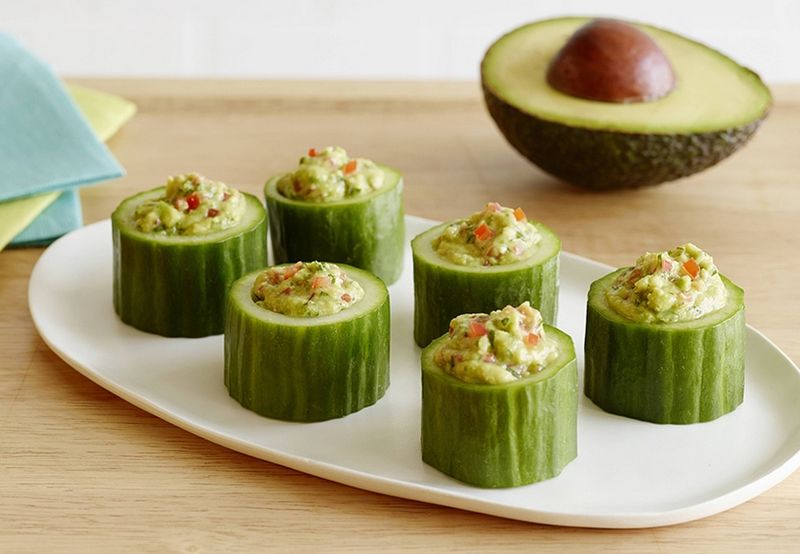 Guacamole Cucumber Cups