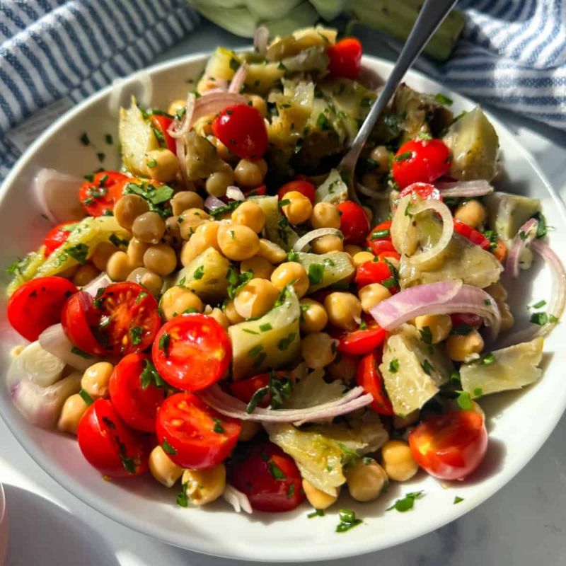 Artichoke Heart & Chickpea Salad