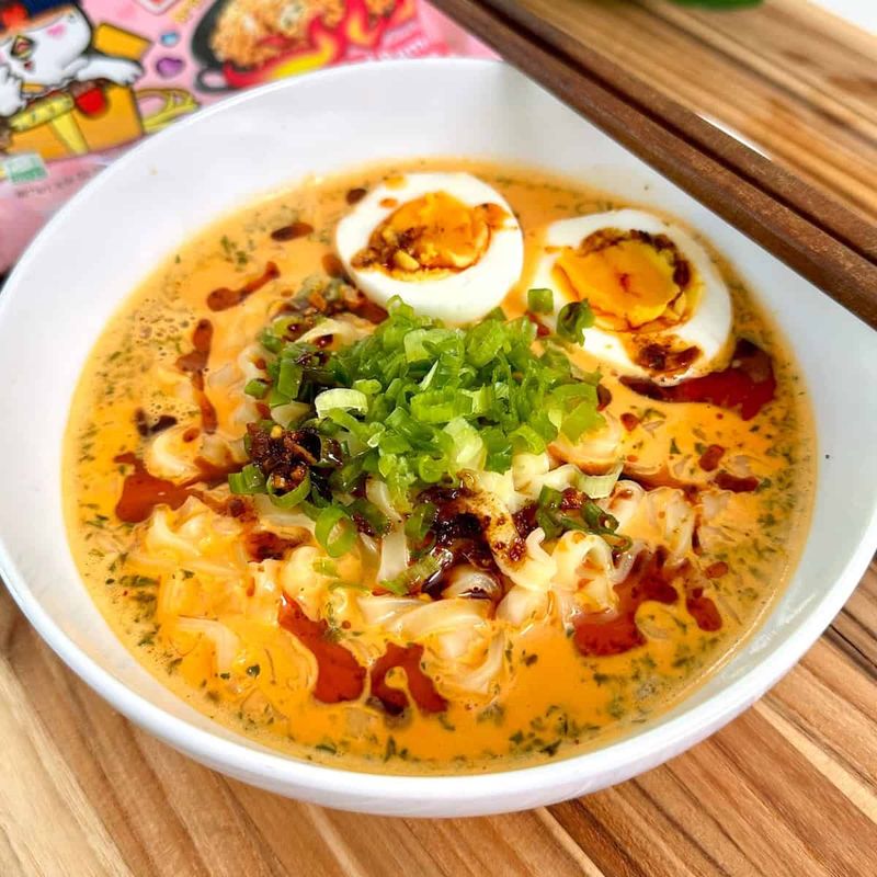 Creamy Ramen With Eggs And Scallions