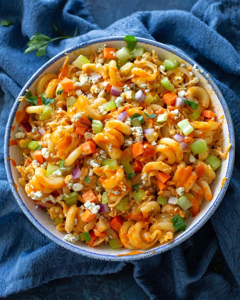 Spicy Buffalo Chicken Pasta Salad