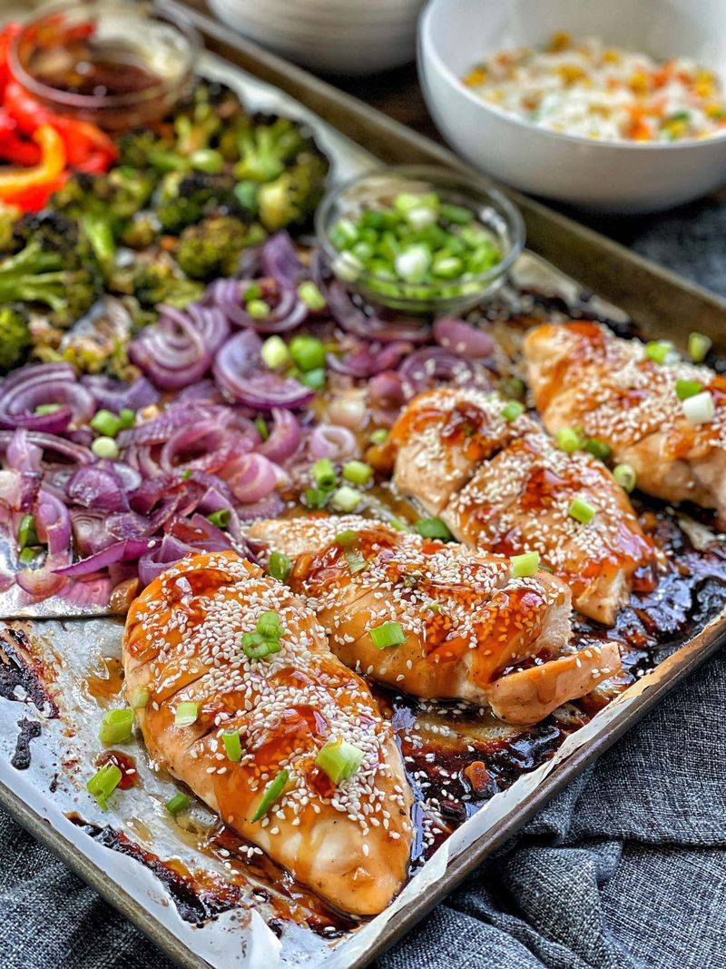 Sheet Pan Chicken & Rainbow Veggies