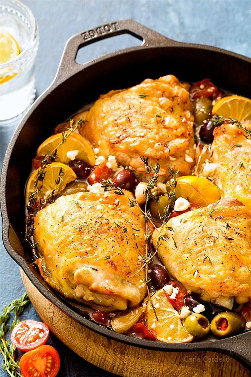 Lemon-Olive Oil Roasted Chicken Thighs