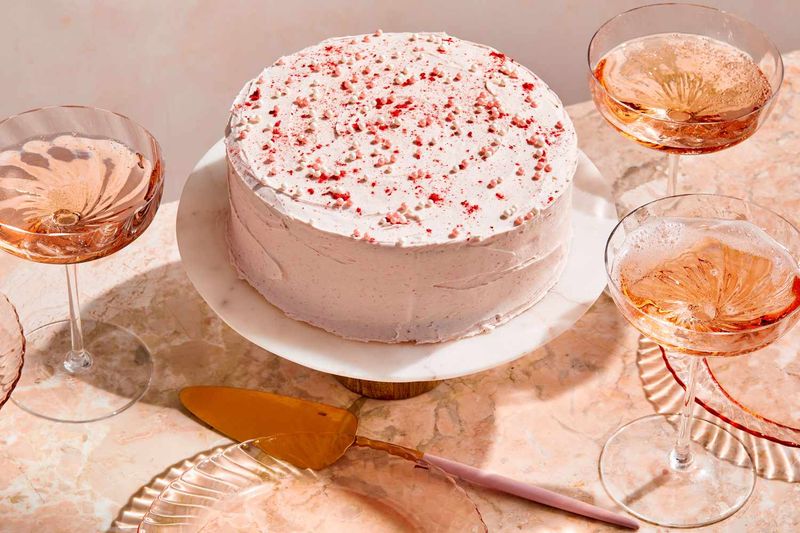 Chocolate-Dipped Strawberry Champagne Cake