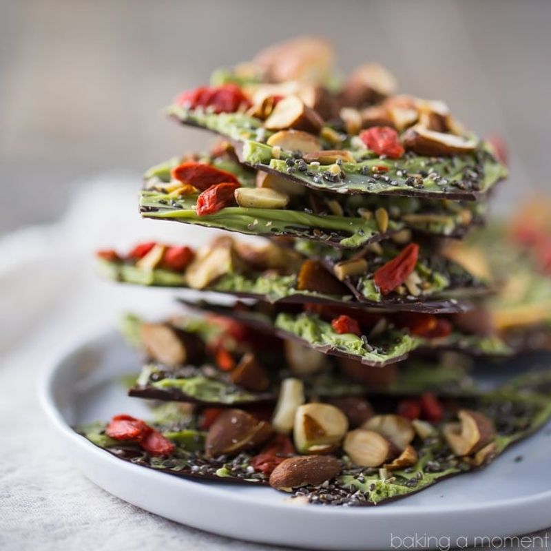Guilt-Free Matcha Chocolate Bark
