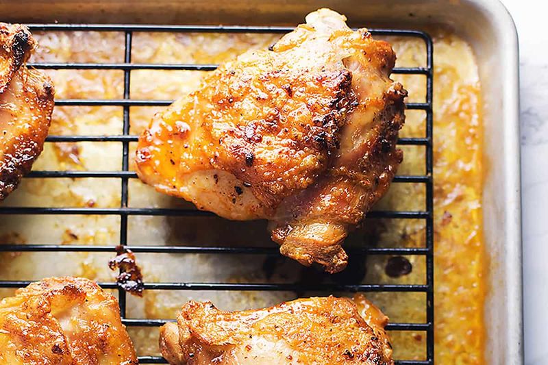 Crispy Baked Chicken Thighs