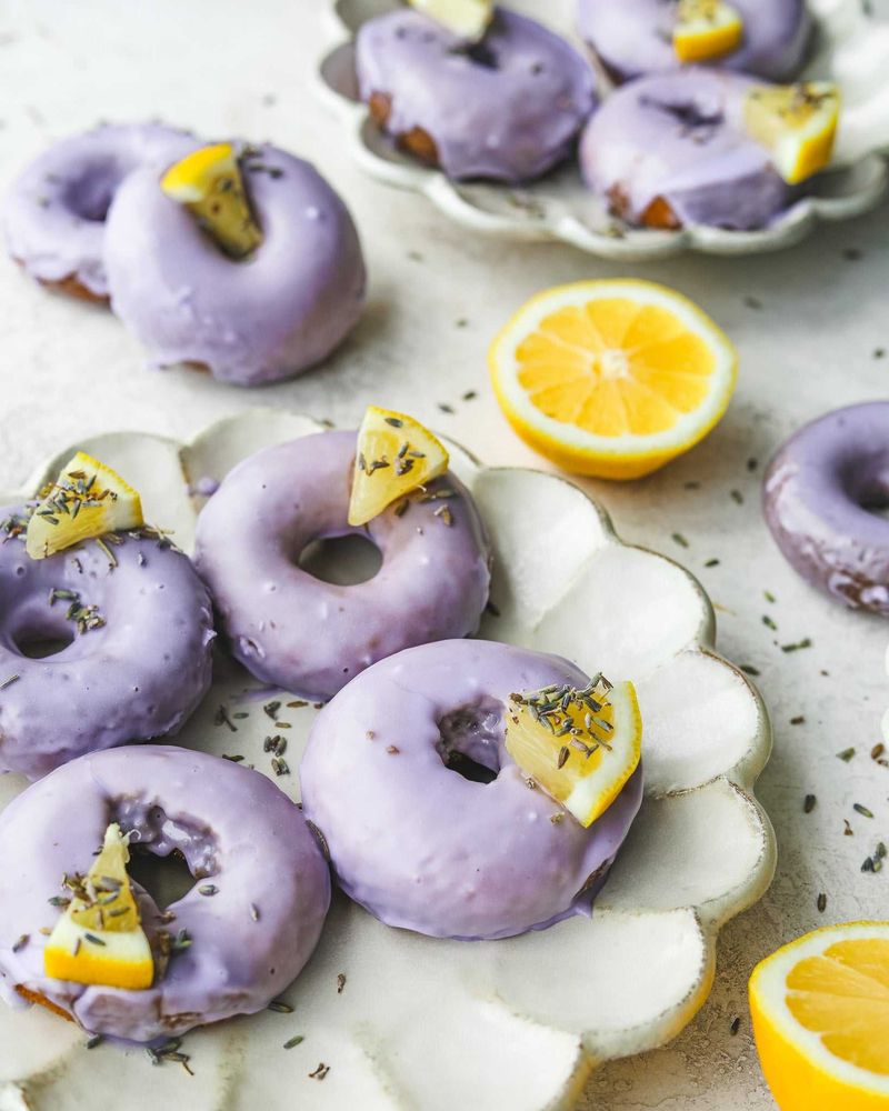 Lemon Lavender Glaze Donuts
