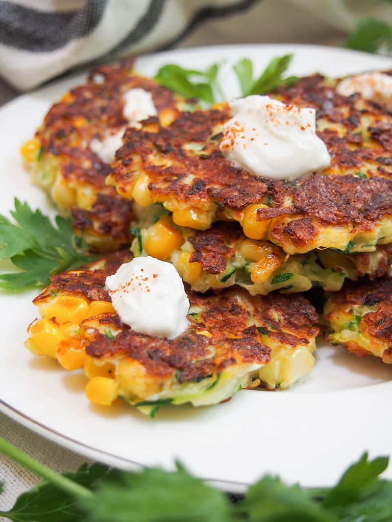 Corn And Zucchini Fritters