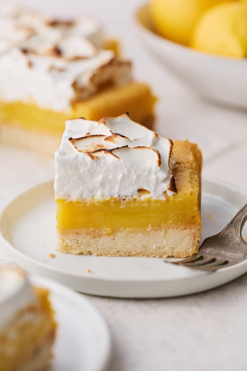 Lemon Cream Bars With Toasted Meringue