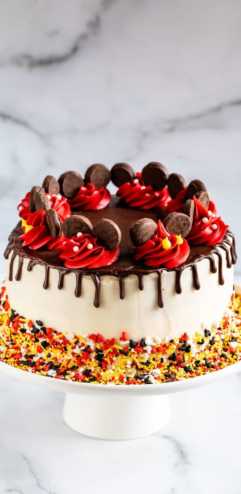 Red, Yellow & Black Buttercream Cake