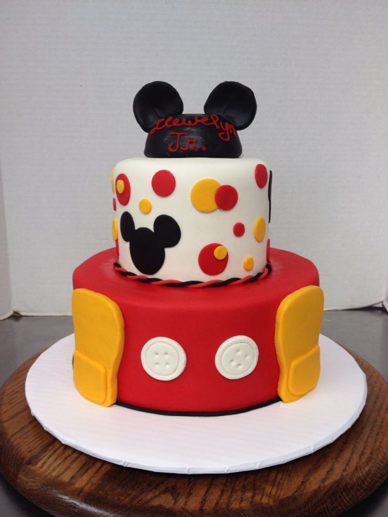Polka Dot Mickey Tier Cake