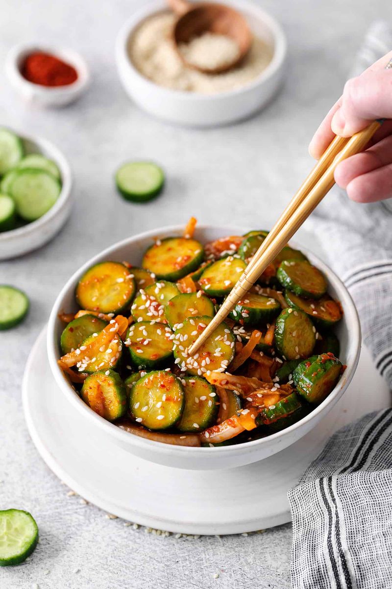 Cucumber Kimchi Quick Pickle
