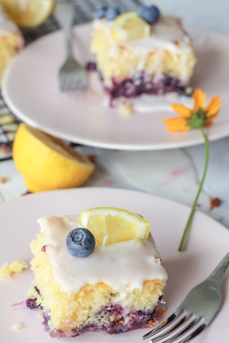 Blueberry-Lemon Sheet Cake