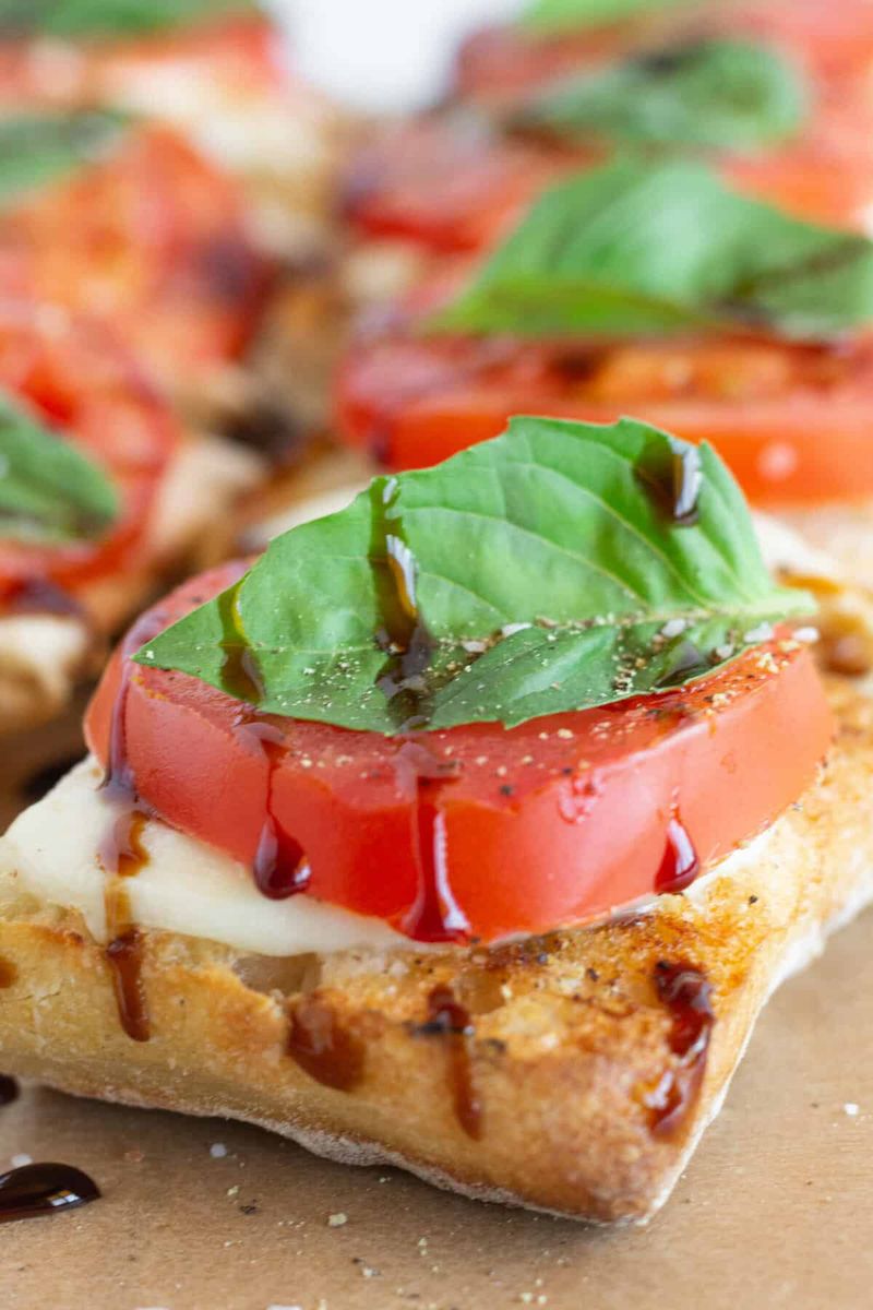 Caprese Toast On Rustic Bread