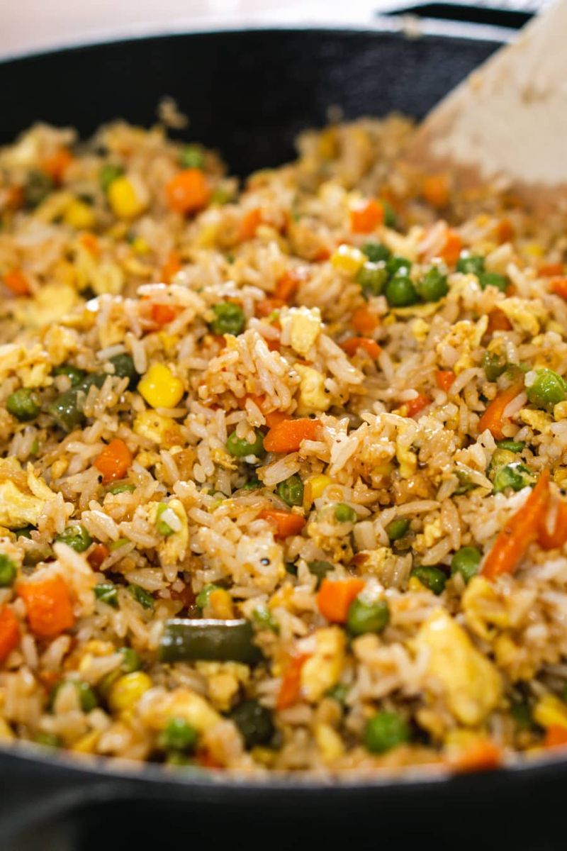Fried Rice Bowl With Veggies And Egg