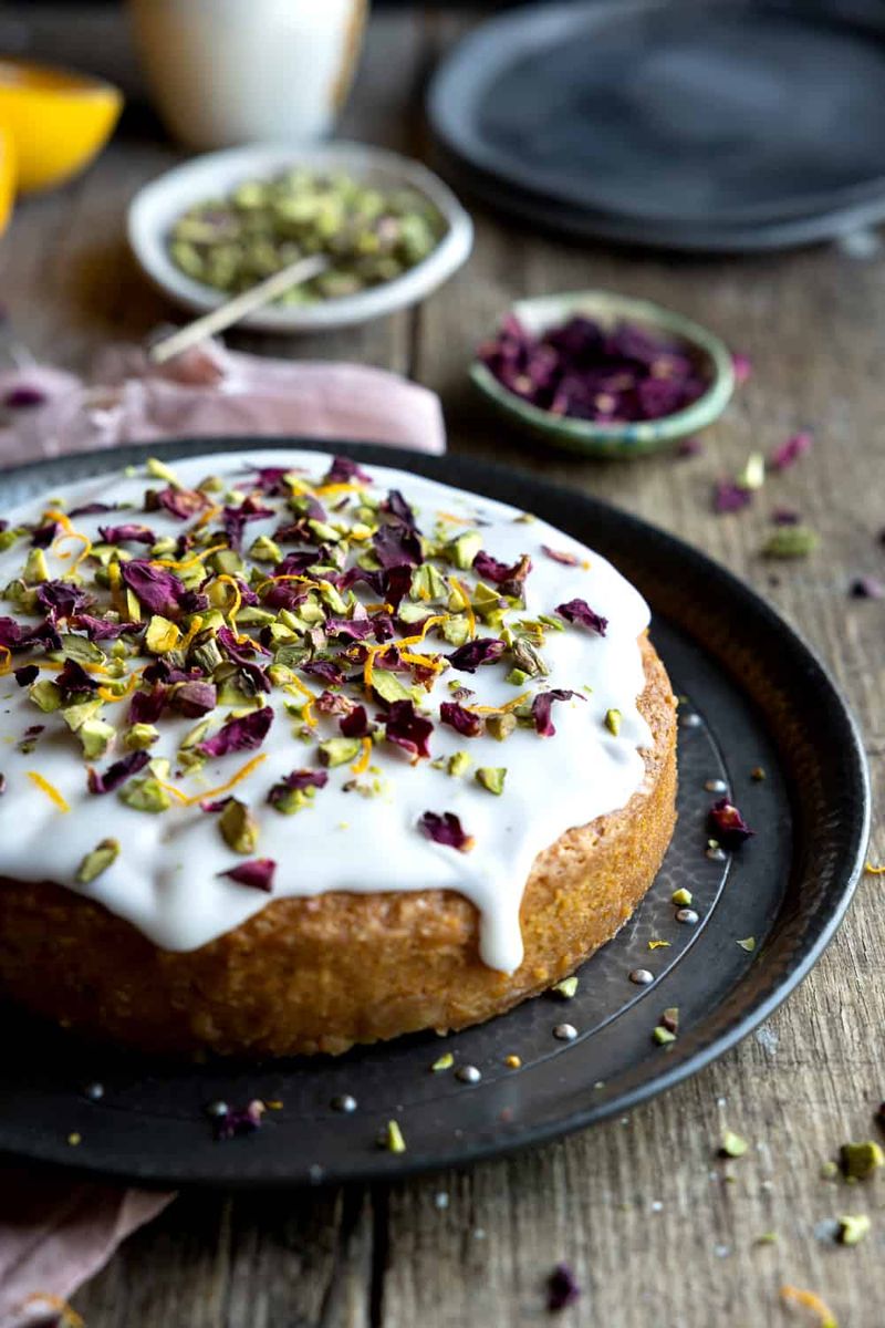Rosewater Almond Cake