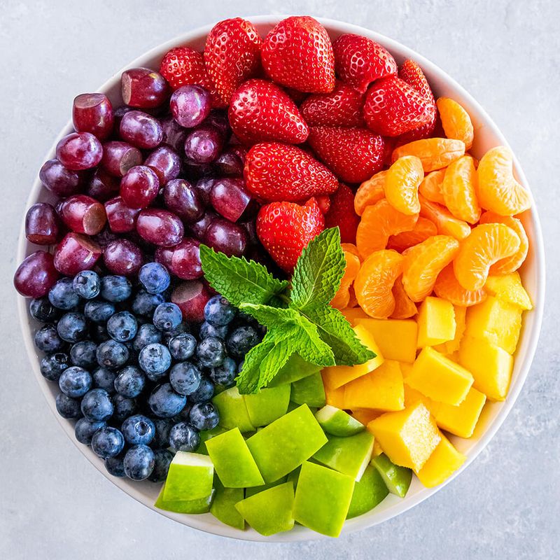 Rainbow Fruit Salad With Mint