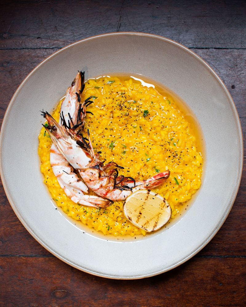 Saffron-Infused Seafood Risotto