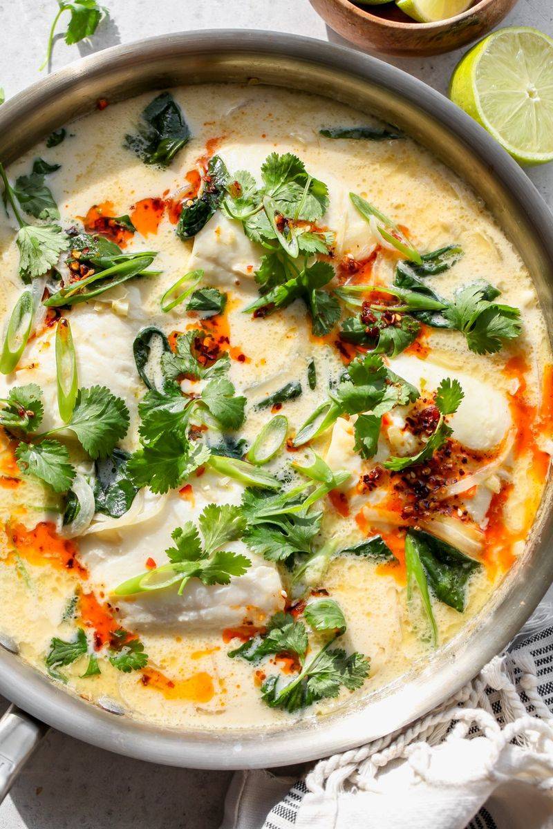 Thai-Inspired Coconut Fish Soup