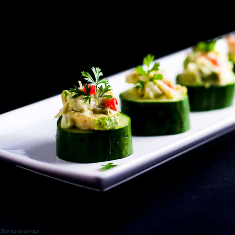 Crab-Stuffed Cucumber Cups