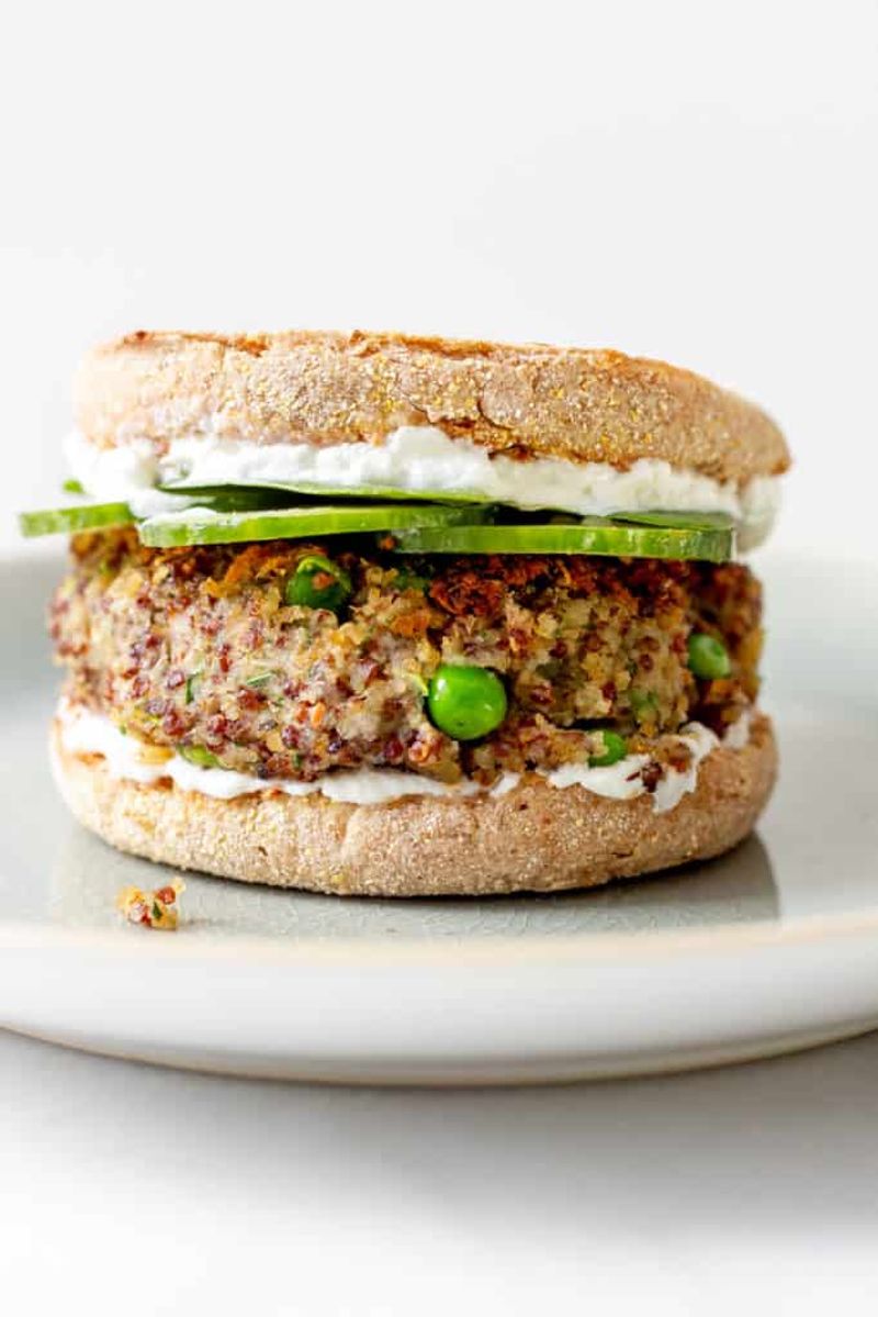 Green Pea And Herb Burger
