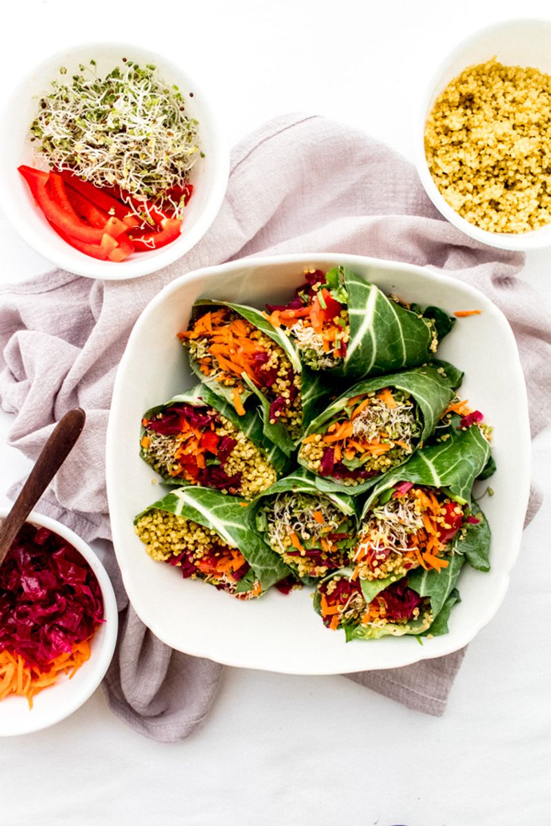 Rainbow Collard Wraps