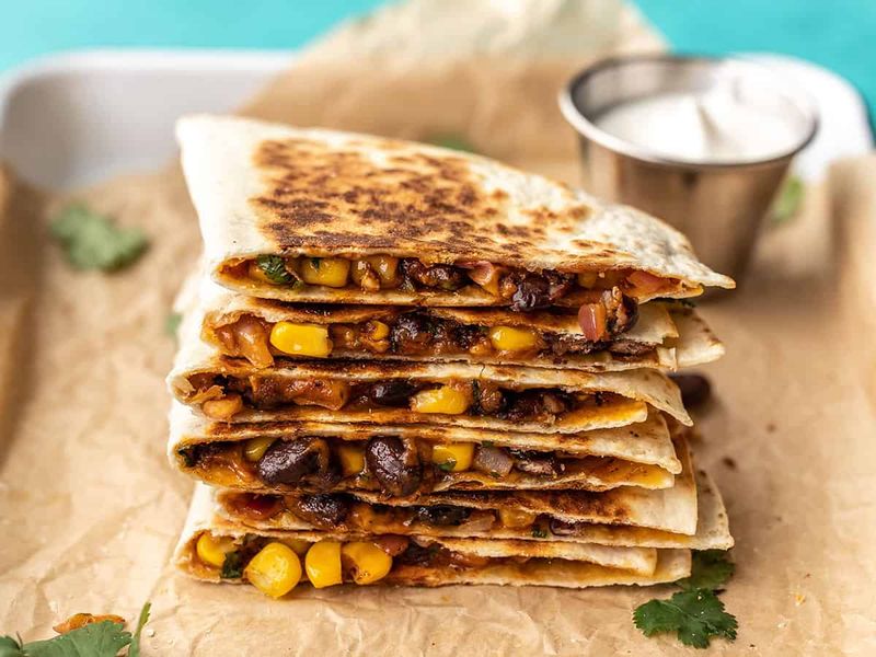 Canned Bean Quesadillas