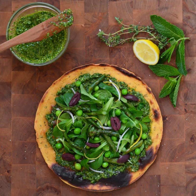 Pea Pesto Flatbread