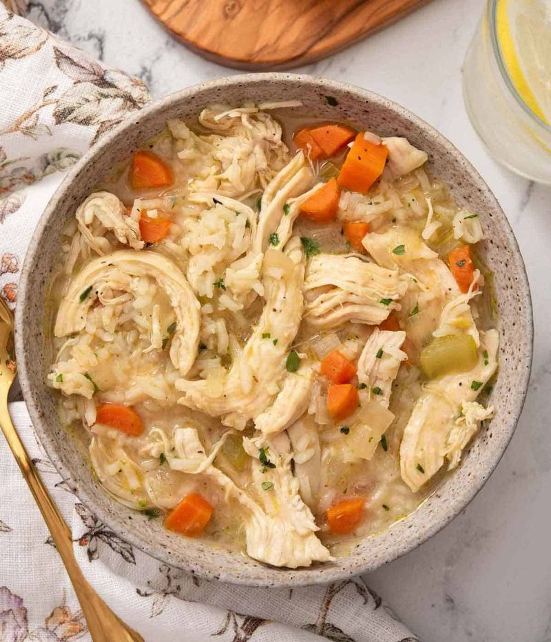 Chicken And Rice Soup With Parsley