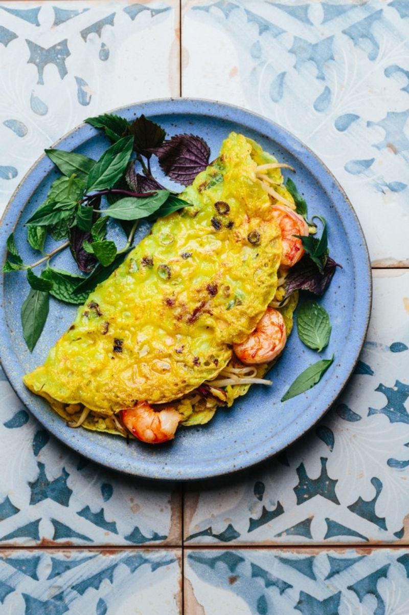 Vietnamese Banh Xeo (Sizzling Pancakes)