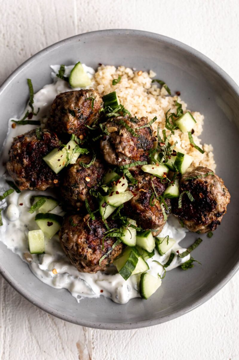 Lamb Meatballs With Yogurt Sauce