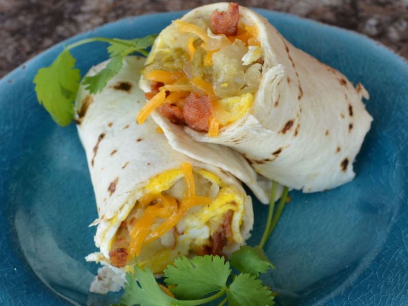 New Mexico's Breakfast Burrito With Green Chile