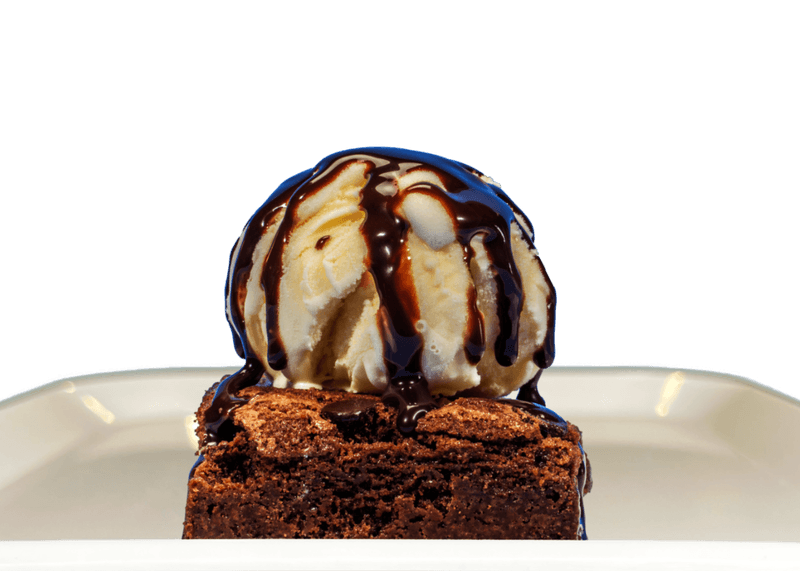 Warm Brownies A La Mode