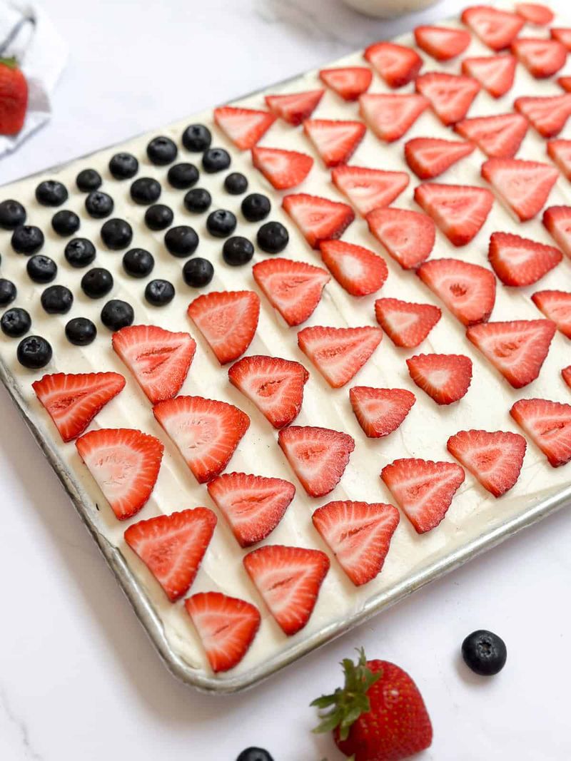 Patriotic Berry Sheet Cake