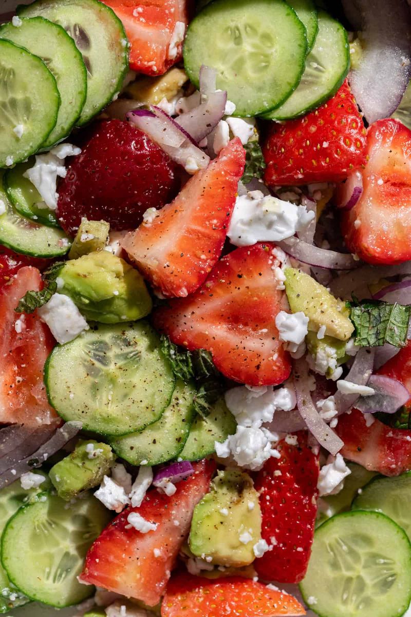 Strawberry Cucumber Salad Cups