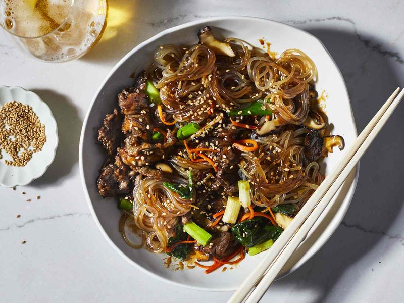 Stir-Fried Glass Noodles On The Grill