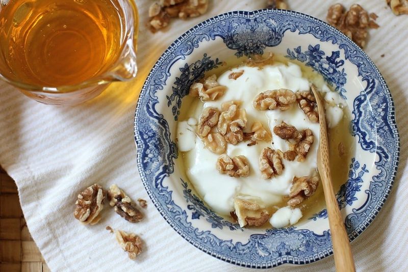 Greek Yogurt With Honey And Walnuts