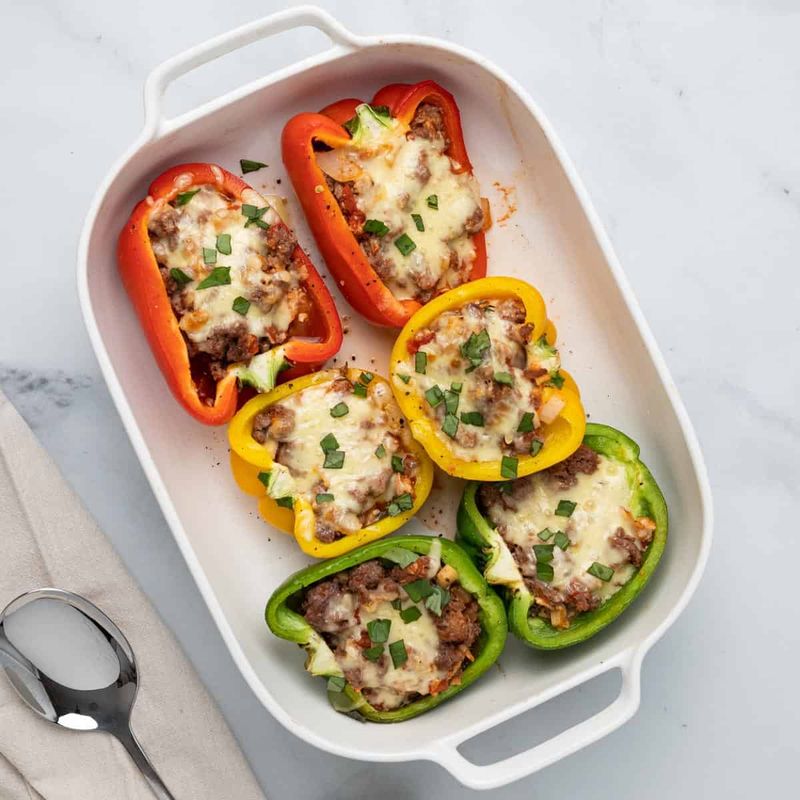 Stuffed Bell Peppers Without Rice