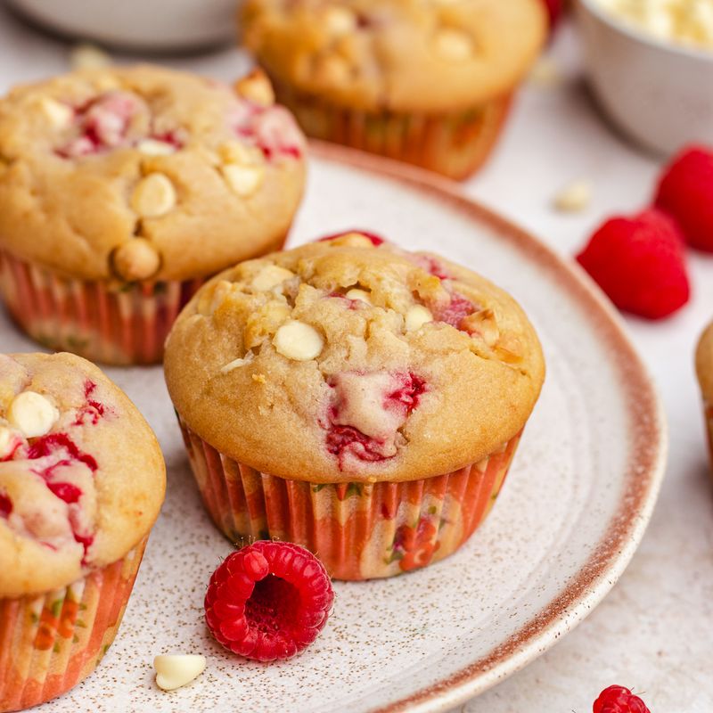 Raspberry White Chocolate Muffins